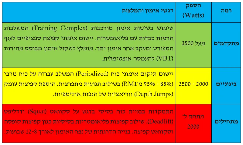 לוח תקני מבדק Leg Power
